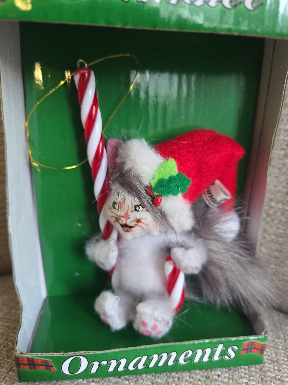 Annalee Christmas Ornament Cozy Christmas Kitty Cat Doll 3" New 2012